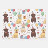 Fröhlicher Labrador Retriever Geburtstag Geschenkpapier Set (Vorderseite 3)