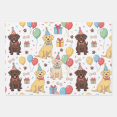 Fröhlicher Labrador Retriever Geburtstag Geschenkpapier Set (Vorderseite 2)
