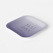 Fröhlicher Lavendel-Gradient-Kalligrafie Pappteller (Gewinkelt)