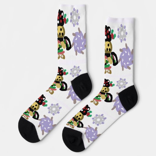 Fröhlicher Lebkuchen Socken (Linkes Detail)