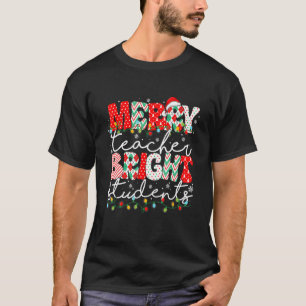 Fröhlicher Lehrer Helle Schüler Lehrer Weihnachten T-Shirt
