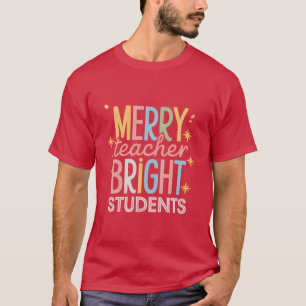 Fröhlicher Lehrer Helle Schüler Weihnachten Lustig T-Shirt