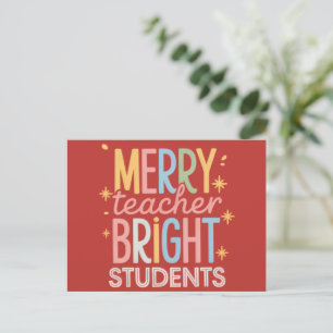 Fröhlicher Lehrer Leuchtende Schüler Weihnachten L