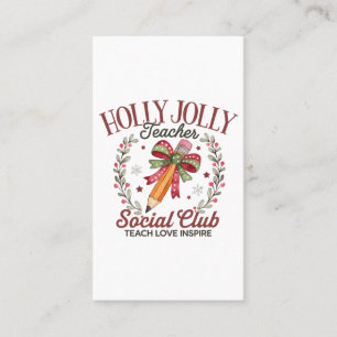 Fröhlicher Lehrer Sozialclub Lehr Liebe Inspiriere Visitenkarte