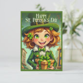 Fröhlicher Leprechaun - St. Patrick's Day Lucky Ch (Stehend Vorderseite)