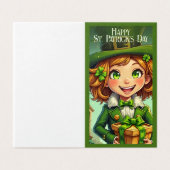 Fröhlicher Leprechaun - St. Patrick's Day Lucky Ch (Außenseite Aufgefaltet)