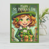 Fröhlicher Leprechaun - St. Patrick's Day Lucky Ch (Stehend Vorderseite)