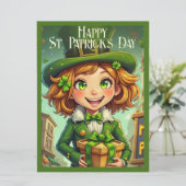 Fröhlicher Leprechaun - St. Patrick's Day Lucky Ch (Stehend Vorderseite)