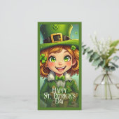 Fröhlicher Leprechaun - St. Patrick's Day Lucky Ch (Stehend Vorderseite)