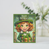 Fröhlicher Leprechaun - St. Patrick's Day Lucky Ch (Stehend Vorderseite)