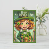 Fröhlicher Leprechaun - St. Patrick's Day Lucky Ch (Stehend Vorderseite)
