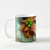 Fröhlicher Leprechaun - St. Patrick's Day Lucky Ch Kaffeetasse (Links)
