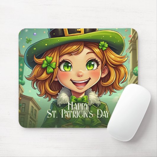 Fröhlicher Leprechaun - St. Patrick's Day Lucky Ch Mousepad (Mit Mouse)