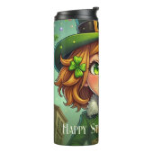 Fröhlicher Leprechaun - St. Patrick's Day Lucky Ch Thermosbecher (Nach links gedreht)