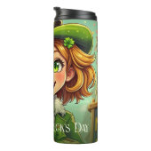Fröhlicher Leprechaun - St. Patrick's Day Lucky Ch Thermosbecher (Nach rechts gedreht)