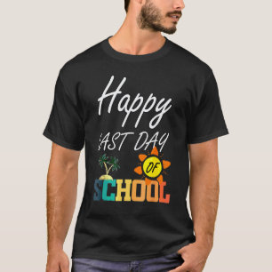 Fröhlicher letzter Schultag Lehrer Schüler Abschlu T-Shirt