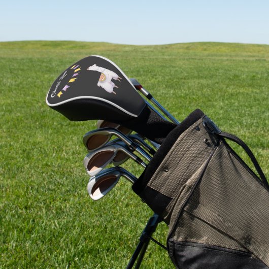 fröhlicher Llama Golf Headcover (In SItu)