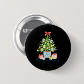 Fröhlicher Mahjong Weihnachtsbaum Chinoiserie Feie Button (Vorne & Hinten)