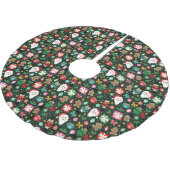 Fröhlicher Maximalist Polyester Weihnachtsbaumdecke (Schrägansicht)