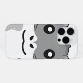 Fröhlicher minimalistischer Hamster iPhone Hülle (Rückseite (Horizontal))