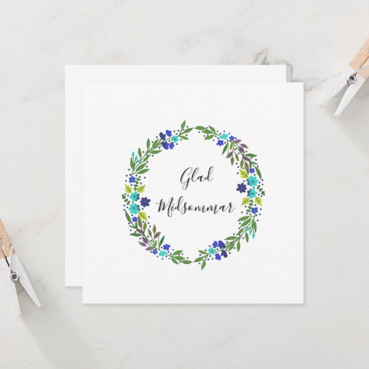 Fröhlicher Mittsommer Karte (Vorderseite/Rückseite Beispiel)