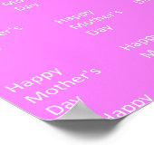 Fröhlicher mütterlicher weißer Text Poster (Ecke)