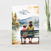 Fröhlicher Muttertag | Aquarell-Mama Karte (Vorderseite)