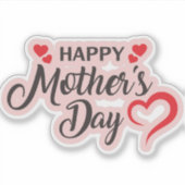 Fröhlicher Muttertag Aufkleber (Vorderseite)