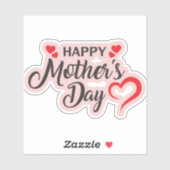 Fröhlicher Muttertag Aufkleber (Blatt)