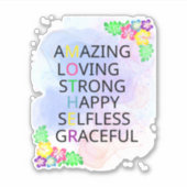 Fröhlicher Muttertag Aufkleber (Vorderseite)