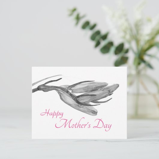 Fröhlicher Muttertag | Birthday Bluebell Postcard Postkarte (Stehend Vorderseite)