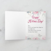 Fröhlicher Muttertag Blumenkohl Tropfen Wasserfarb Karte (Innenseite)