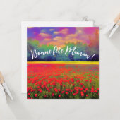 Fröhlicher Muttertag - Bunte Landschaft Campsgn Karte (Vorderseite/Rückseite Beispiel)