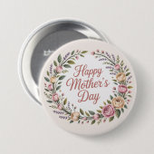 Fröhlicher Muttertag Button (Vorne & Hinten)