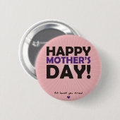 Fröhlicher Muttertag Button (Vorne & Hinten)