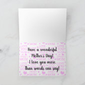 Fröhlicher Muttertag Dankeskarte (Innenseite)