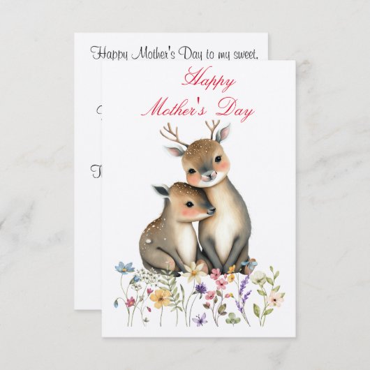 Fröhlicher Muttertag Dankeskarte (Vorne/Hinten)