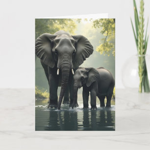 Fröhlicher Muttertag   Elephant Themed Karte