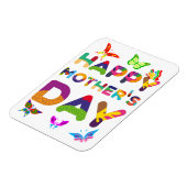 Fröhlicher Muttertag farbenfroh Magnet (Linke Seite)
