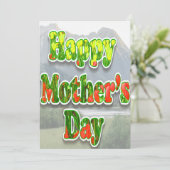 Fröhlicher Muttertag Feiertagskarte (Stehend Vorderseite)