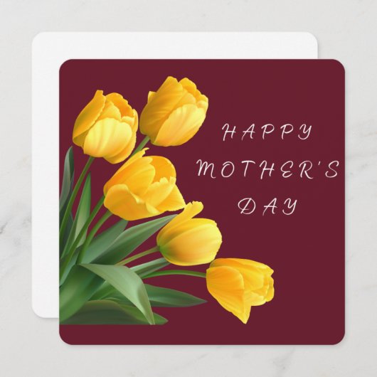 Fröhlicher Muttertag Feiertagskarte (Vorne/Hinten)