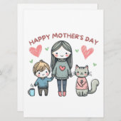 Fröhlicher Muttertag Feiertagskarte (Vorne/Hinten)