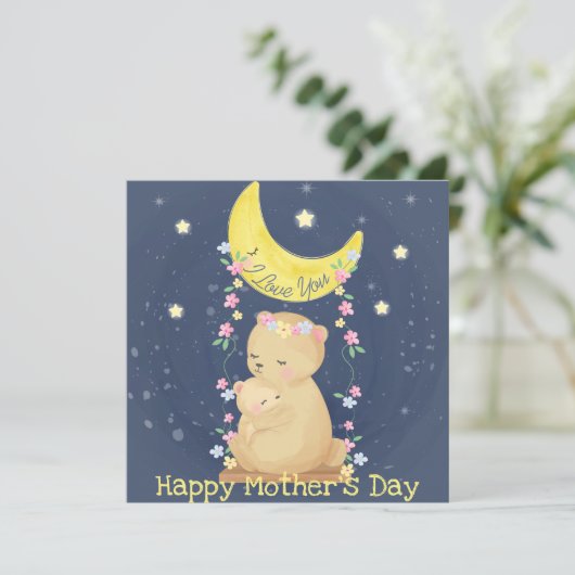 Fröhlicher Muttertag Feiertagskarte (Stehend Vorderseite)