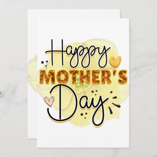 Fröhlicher Muttertag Feiertagskarte (Vorne/Hinten)