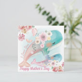 Fröhlicher Muttertag Feiertagskarte (Stehend Vorderseite)