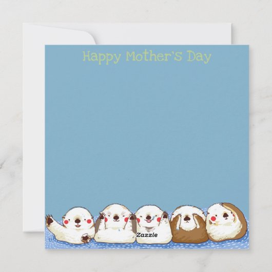 Fröhlicher Muttertag Feiertagskarte (Rückseite)