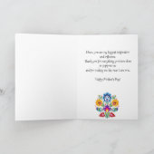 Fröhlicher Muttertag, Folklore-Blume - Benutzerdef Karte (Innenseite)