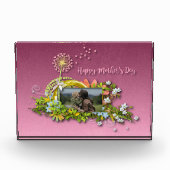 Fröhlicher Muttertag Fotoblock (Vorderseite)
