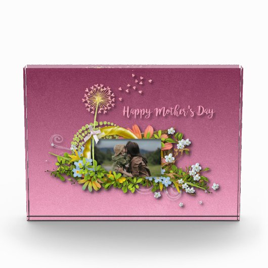 Fröhlicher Muttertag Fotoblock (Vorderseite)
