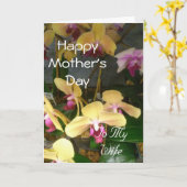 Fröhlicher Muttertag für meine Ehefrau Karte (Gelbe Blume)